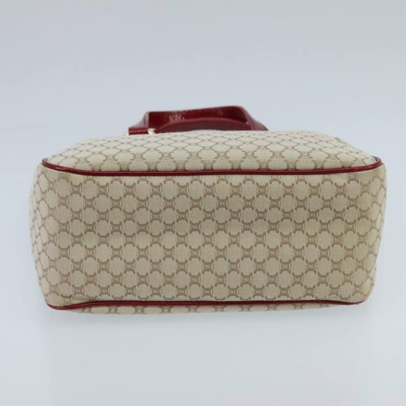 CELINE Macadam Canvas Hand Bag Beige Gold - Picture 9 of 12